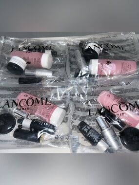 Lancôme travel size set Tonique Genefique Yeux and Rouge FOUR BAGS